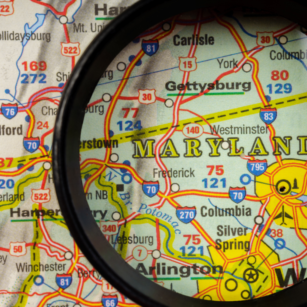 Maryland map